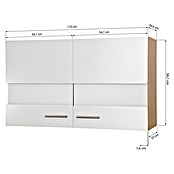 Respekta Merle Hängeschrank (B x T x H: 110 x 34,6 x 56,1 cm, Grau) | BAUHAUS