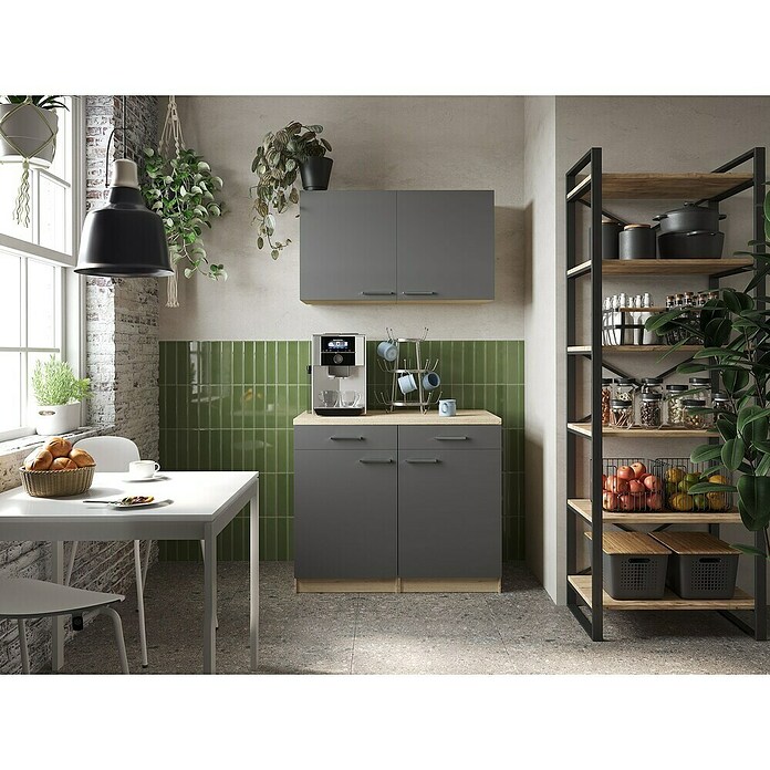 Respekta Merle Küchen-Set (100 x 60 x 200 cm, Grau) | BAUHAUS