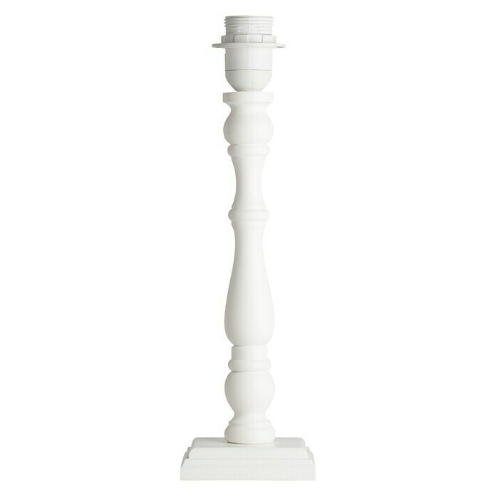 Home Sweet Home Lampenfuß Woodi (40 W, Farbe: Weiß, Höhe: 38 cm, Eckig)