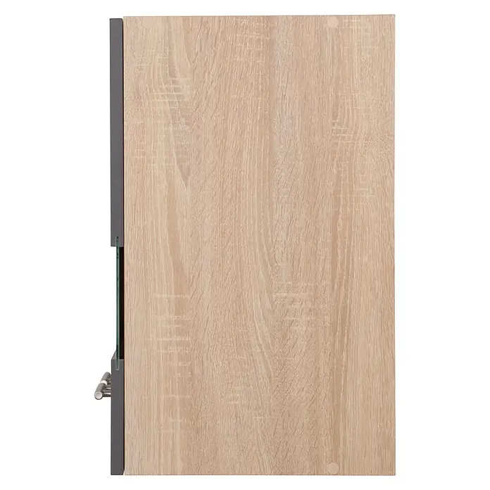Respekta Merle Hängeschrank - B x T x H: 110 x 34,6 x 56,1 cm, Grau - Nahaufnahme eines Holzfurniers mit einem hellen, natürlichen Finish und subtilen Maserungsdetails, ideal für Möbel.