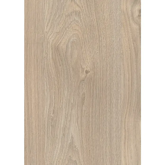Egger Laminatmuster NatureSense - 297 x 193 x 7 mm, Landhausdiele, Belfort Eiche silber - Fotografie einer hellen Holzoberfläche mit einer sanften Maserung und einer warmen Farbpalette, die die natürliche Schönheit des Holzes hervorhebt.