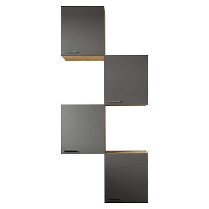 Respekta Merle Hängeschrank (B x T x H: 100 x 34,6 x 224,4 cm, Grau, 4 Stk.) | BAUHAUS
