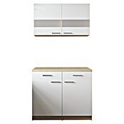 Respekta Merle Küchen-Set (100 x 60 x 200 cm, Weiß/Glas) | BAUHAUS