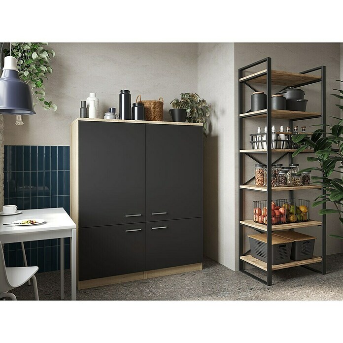 Respekta Merle Hochschrank (B x T x H: 120 x 60 x 144,9 cm, Schwarz) | BAUHAUS
