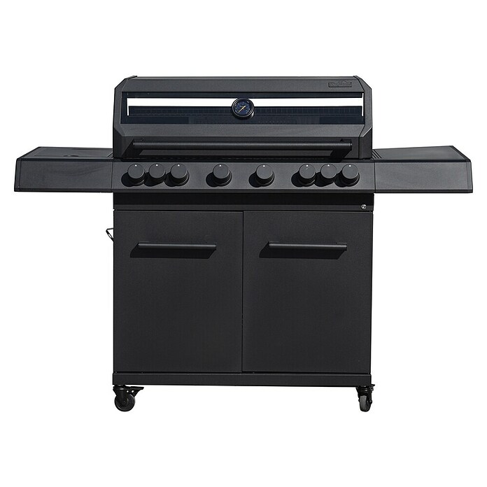 Kingstone KMS Barbacoa de gas Cliff 6500 Beast Black (Superficie de la parrilla (An x Pr): 90,5 x 45 cm, 27,2 kW, Número de quemadores: 6) | BAUHAUS