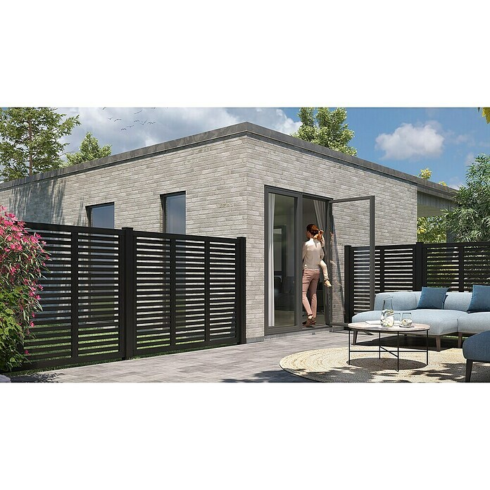 Plus Pfostenkappe Classic (9,1 x 9,1 cm, Eckig, Stahl, Schwarz (RAL 9005)) | BAUHAUS