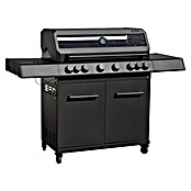 Kingstone KMS Barbacoa de gas Cliff 6500 Beast Black (Superficie de la parrilla (An x Pr): 90,5 x 45 cm, 27,2 kW, Número de quemadores: 6) | BAUHAUS