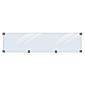 Plus Glaselement mit Beschlägen und Holzleiste (B x H: 0,6 x 44,6 cm, Klarglas, Naturleiste) | BAUHAUS