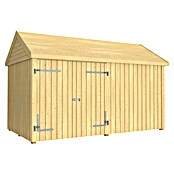 Plus Gartenhaus Classic Multi mit Doppeltür (Außenmaß inkl. Dachüberstand (B x T): 432 x 254 cm, Holz, Natur, Nur Gartenhaus) | BAUHAUS