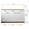 Respekta Merle Unterschrank (B x T x H: 150 x 60 x 85 cm, Grau) | BAUHAUS