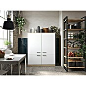 Respekta Merle Hochschrank (B x T x H: 120 x 60 x 144,9 cm, Weiß) | BAUHAUS