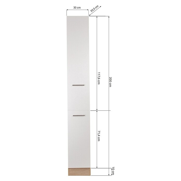 Respekta Merle Apotheker-Hochschrank (B x T x H: 30 x 60 x 200 cm, Schwarz) | BAUHAUS