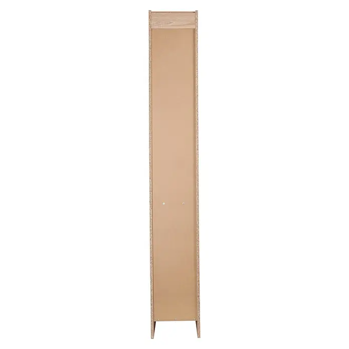 Respekta Merle Apotheker-Hochschrank - B x T x H: 30 x 60 x 200 cm, Grau - Das Produkt ist ein schmaler, heller Holzschrank mit einer einfachen, rechteckigen Form und glatter Oberfläche. Es könnte ein Bücherschrank sein.