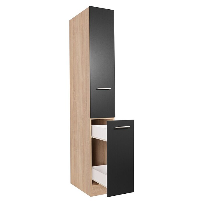 Respekta Merle Apotheker-Hochschrank (B x T x H: 30 x 60 x 200 cm, Schwarz) | BAUHAUS