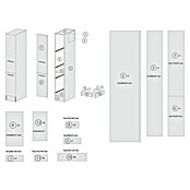 Respekta Merle Apotheker-Hochschrank (B x T x H: 30 x 60 x 200 cm, Schwarz) | BAUHAUS