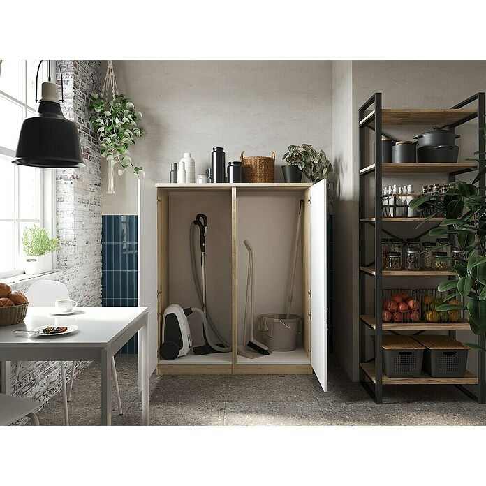 Respekta Merle Hochschrank (B x T x H: 120 x 60 x 144,9 cm, Weiß) | BAUHAUS