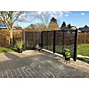Plus Sichtschutzelement Koyto (160 x 160 cm, Holz, Schwarz) | BAUHAUS
