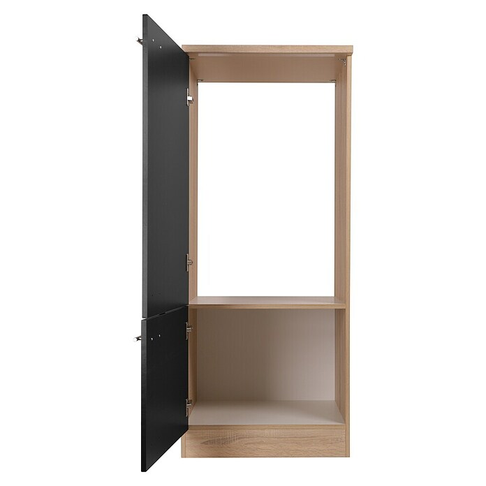 Respekta Merle Geräteumbauschrank (B x T x H: 60 x 60 x 144,8 cm, Schwarz, Für Kühlschrank) | BAUHAUS