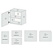 Respekta Merle Hängeschrank (B x T x H: 50 x 34,6 x 56,1 cm, Grau) | BAUHAUS