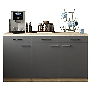 Respekta Merle Unterschrank (B x T x H: 150 x 60 x 85 cm, Grau)