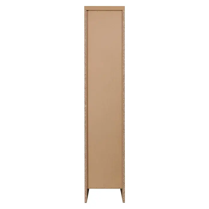 Respekta Merle Apotheker-Hochschrank - B x T x H: 30 x 60 x 144,8 cm, Grau, mit Arbeitsplattenabdeckung - Ein einzelnes Küchenschrankelement aus Holz, das die natürliche Holzmaserung und Textur des Materials hervorhebt.