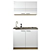 Respekta Merle Miniküche Typ 5 (Breite: 100 cm, Weiß, Duo-Kochmulde) | BAUHAUS