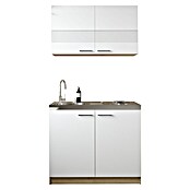 Respekta Merle Miniküche Typ 5 (Breite: 100 cm, Weiß, Duo-Kochmulde) | BAUHAUS