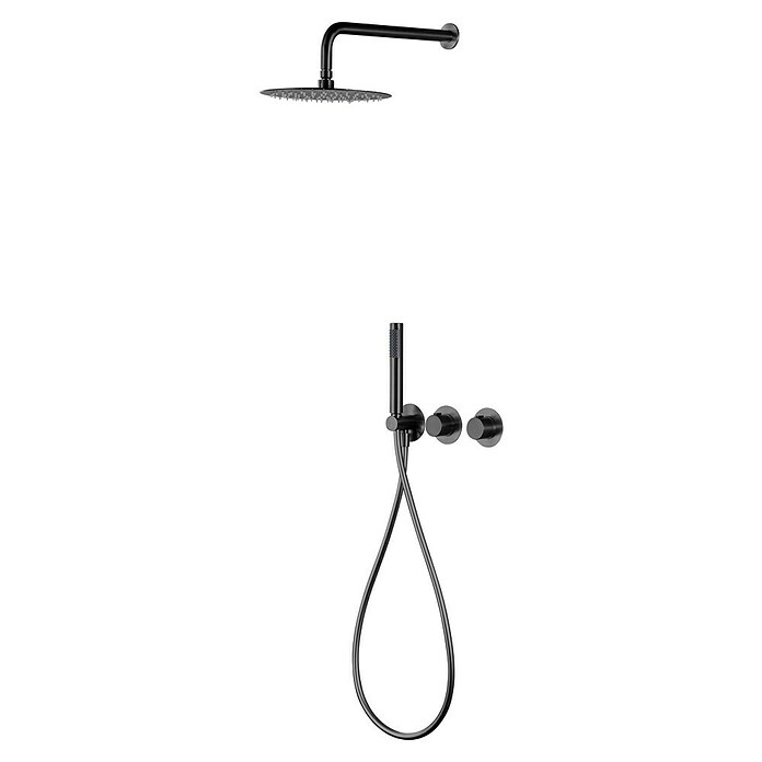 Imex Sistema de ducha termostático Assen (Black gun metal) | BAUHAUS