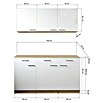 Respekta Merle Küchen-Set (150 x 60 x 200 cm, Schwarz) | BAUHAUS