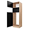 Respekta Merle Geräteumbauschrank (B x T x H: 60 x 60 x 200 cm, Schwarz, Für Kühl-Gefrierkombination) | BAUHAUS