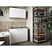 Respekta Merle Miniküche Set 4 (Breite: 100 cm, Weiß, Glaskeramikkochfeld) | BAUHAUS