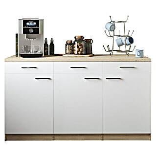 Respekta Merle Unterschrank (B x T x H: 150 x 60 x 85 cm, Weiß)