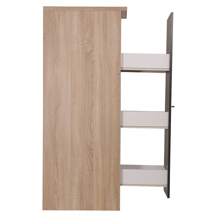 Respekta Merle Apotheker-Hochschrank (B x T x H: 30 x 60 x 144,8 cm, Grau, mit Arbeitsplattenabdeckung) | BAUHAUS