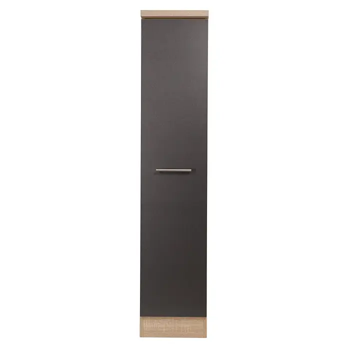 Respekta Merle Apotheker-Hochschrank - B x T x H: 30 x 60 x 144,8 cm, Grau, mit Arbeitsplattenabdeckung - Grauer Küchenschrank mit Griff aus rostfreiem Stahl und Holzrahmen, minimalistisches und modernes Design für Küchen.