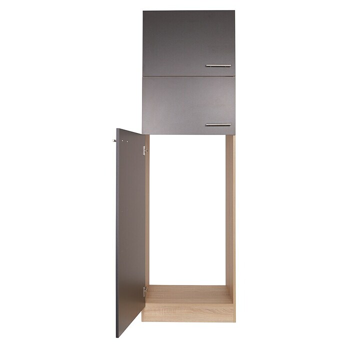 Respekta Merle Geräteumbauschrank (B x T x H: 60 x 60 x 200 cm, Grau, Für Kühl-Gefrierkombination) | BAUHAUS
