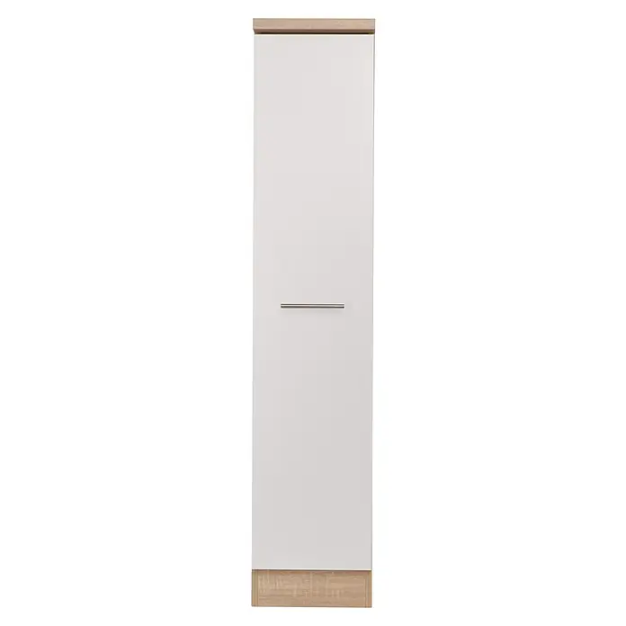 Respekta Merle Apotheker-Hochschrank - B x T x H: 30 x 60 x 144,8 cm, Weiß, mit Arbeitsplattenabdeckung - Elegantes Sideboard in Weiß und Holzoptik mit schlichtem, horizontalem Griff. Stilvolles Möbelstück für modernes Wohnambiente.