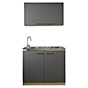 Respekta Merle Miniküche Set 4 (Breite: 100 cm, Grau, Glaskeramikkochfeld) | BAUHAUS