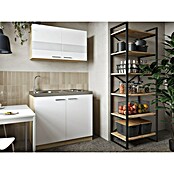 Respekta Merle Miniküche Typ 5 (Breite: 100 cm, Weiß, Duo-Kochmulde) | BAUHAUS