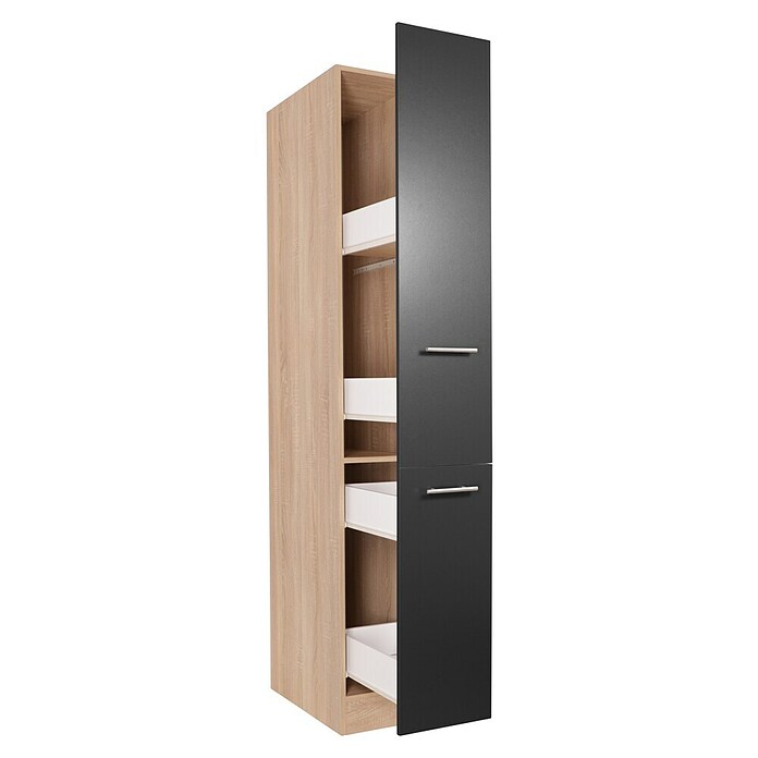 Respekta Merle Apotheker-Hochschrank (B x T x H: 30 x 60 x 200 cm, Schwarz) | BAUHAUS