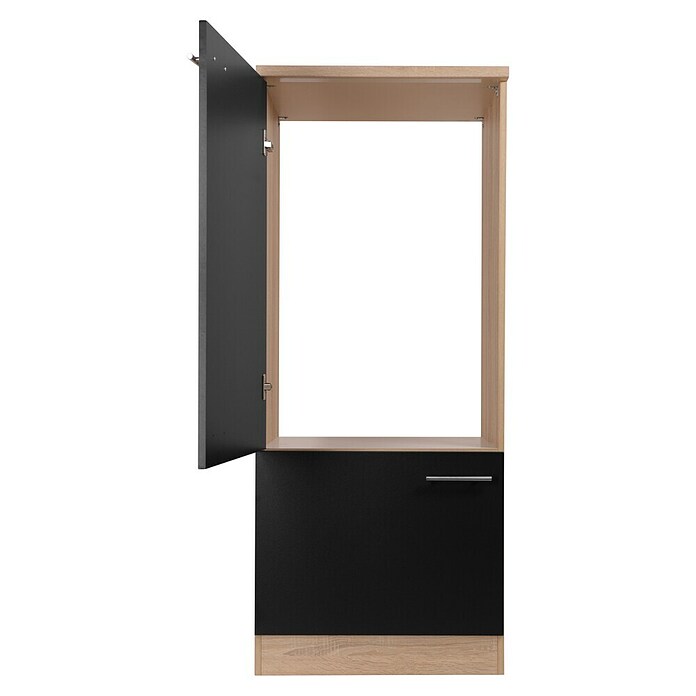 Respekta Merle Geräteumbauschrank (B x T x H: 60 x 60 x 144,8 cm, Schwarz, Für Kühlschrank) | BAUHAUS