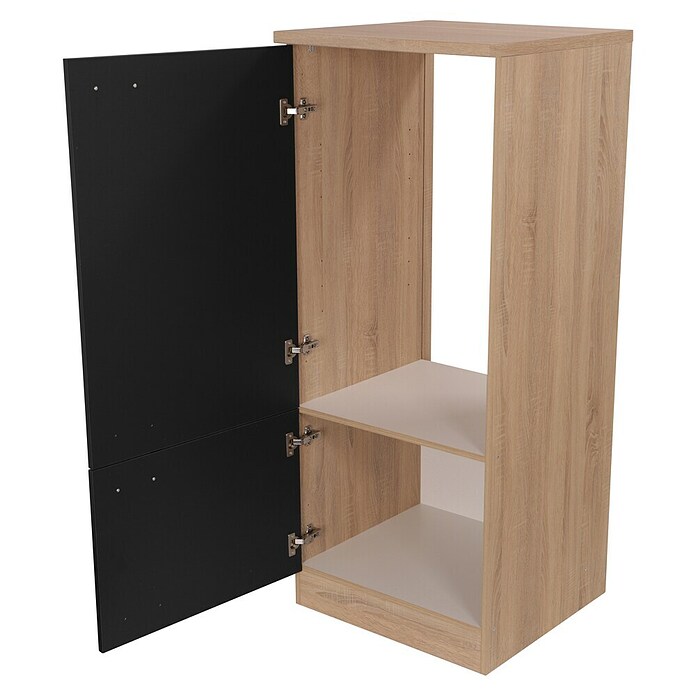 Respekta Merle Geräteumbauschrank (B x T x H: 60 x 60 x 144,8 cm, Schwarz, Für Kühlschrank) | BAUHAUS