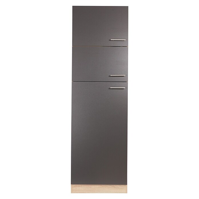 Respekta Merle Geräteumbauschrank (B x T x H: 60 x 60 x 200 cm, Grau, Für Kühl-Gefrierkombination) | BAUHAUS