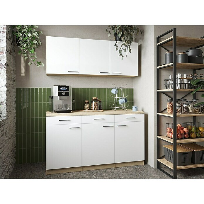 Respekta Merle Küchen-Set (150 x 60 x 200 cm, Weiß) | BAUHAUS