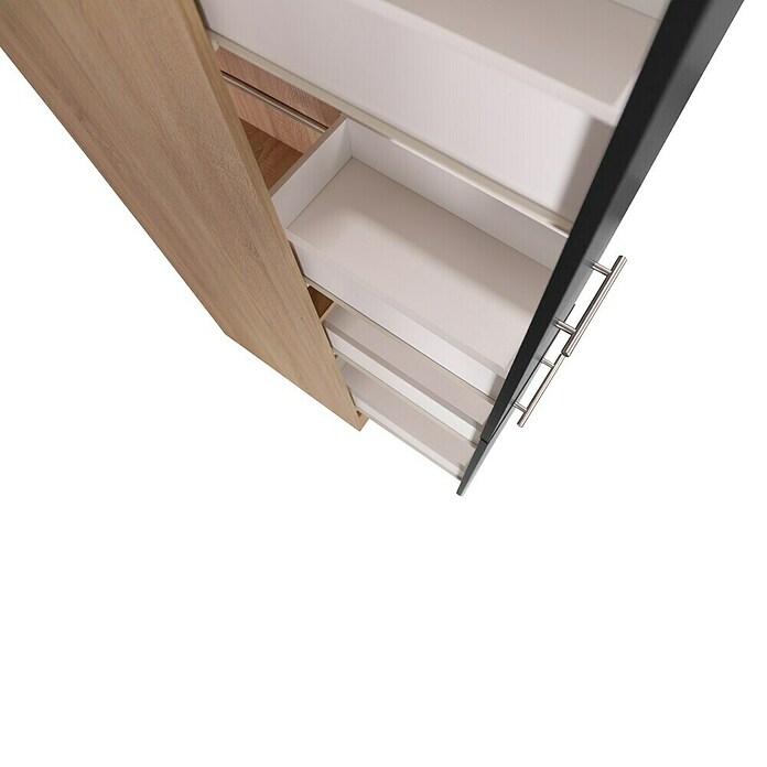 Respekta Merle Apotheker-Hochschrank (B x T x H: 30 x 60 x 200 cm, Schwarz) | BAUHAUS