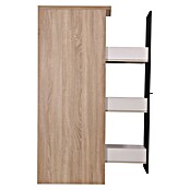 Respekta Merle Apotheker-Hochschrank (B x T x H: 30 x 60 x 144,8 cm, Schwarz, mit Arbeitsplattenabdeckung) | BAUHAUS