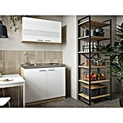 Respekta Merle Miniküche Set 3 (Breite: 100 cm, Weiß, Glaskeramikkochfeld) | BAUHAUS