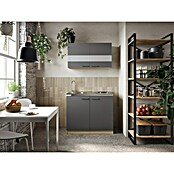 Respekta Merle Miniküche Set 3 (Breite: 100 cm, Grau, Glaskeramikkochfeld) | BAUHAUS