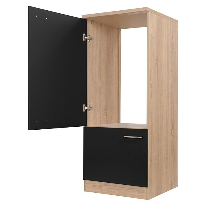 Respekta Merle Geräteumbauschrank (B x T x H: 60 x 60 x 144,8 cm, Schwarz, Für Kühlschrank) | BAUHAUS