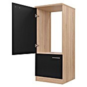 Respekta Merle Geräteumbauschrank (B x T x H: 60 x 60 x 144,8 cm, Schwarz, Für Kühlschrank) | BAUHAUS