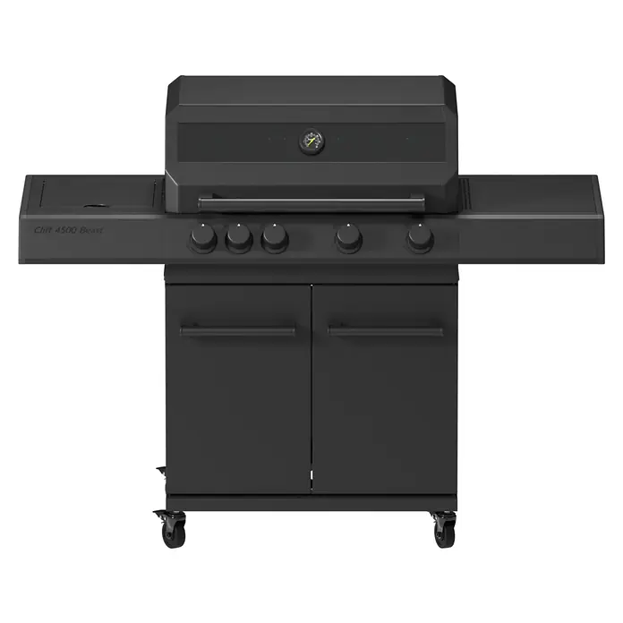 Kingstone KMS Gasgrill Cliff 4500 Beast Black Edition - Grillfläche (B x T): 72 x 45 cm, 14 kW, Anzahl Brenner: 4 Stk.